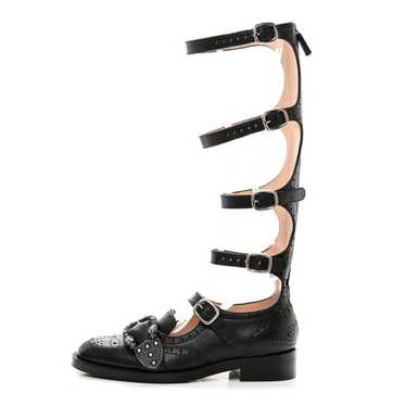 GUCCI Calfskin Queercore Brogue Knee High Boots 3… - image 1