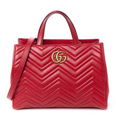 GUCCI Calfskin Matelasse Medium GG Marmont Tote H… - image 1