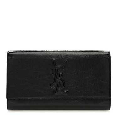 SAINT LAURENT Textured Patent Monogram Large Bell… - image 1