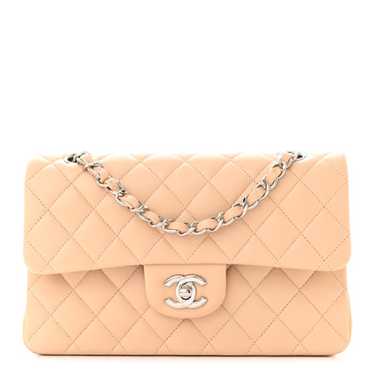 CHANEL Lambskin Quilted Small Double Flap Beige - image 1