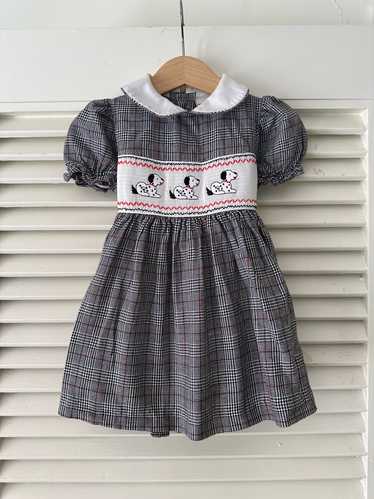 Vintage Baby Smocked Dog Dress - image 1