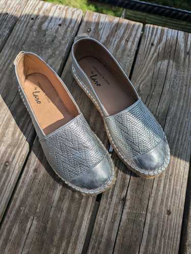 Laro Classic Metallic Silver Espadrille (40) | Us… - image 1