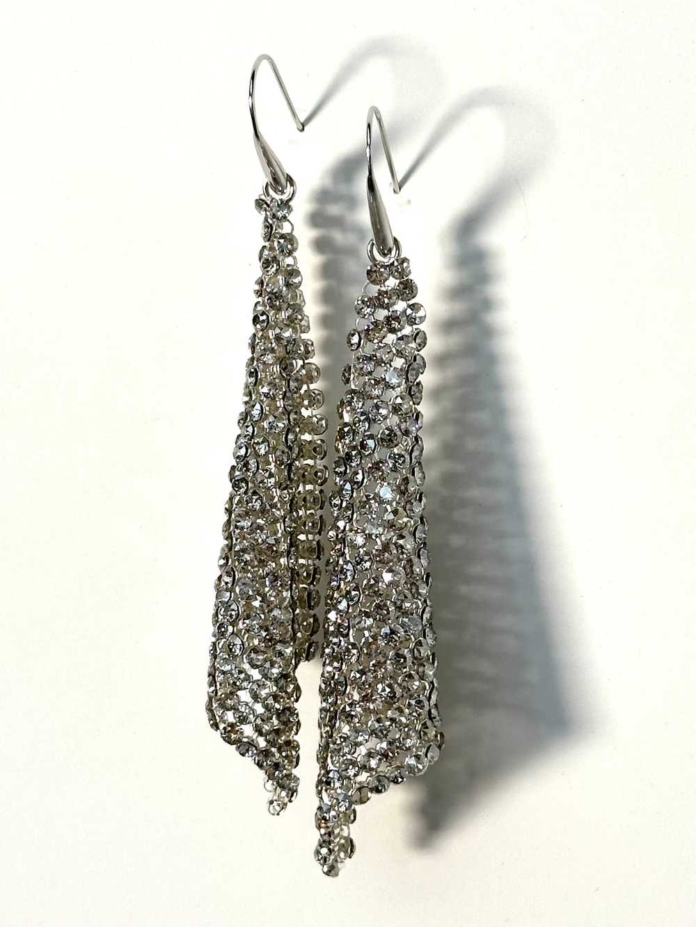 Swarovski Crystal Mesh Dangle Earrings - image 6