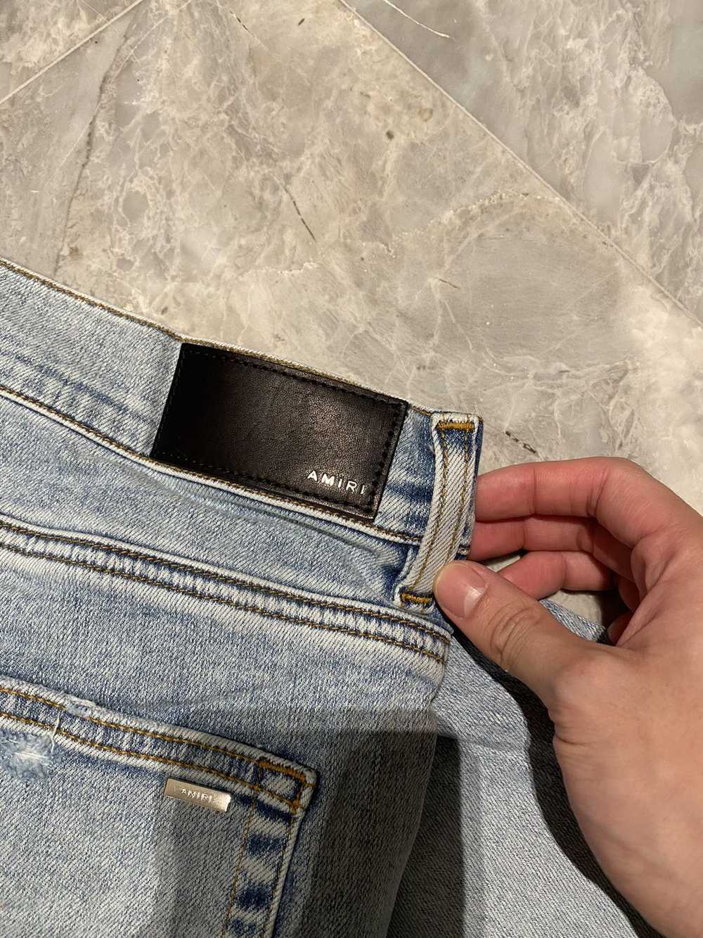 Amiri Amiri Sky Indigo Thrashers Jeans - image 3