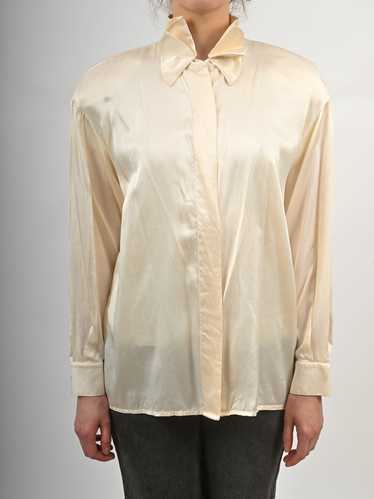 1980s St John Cream Silk Blouse