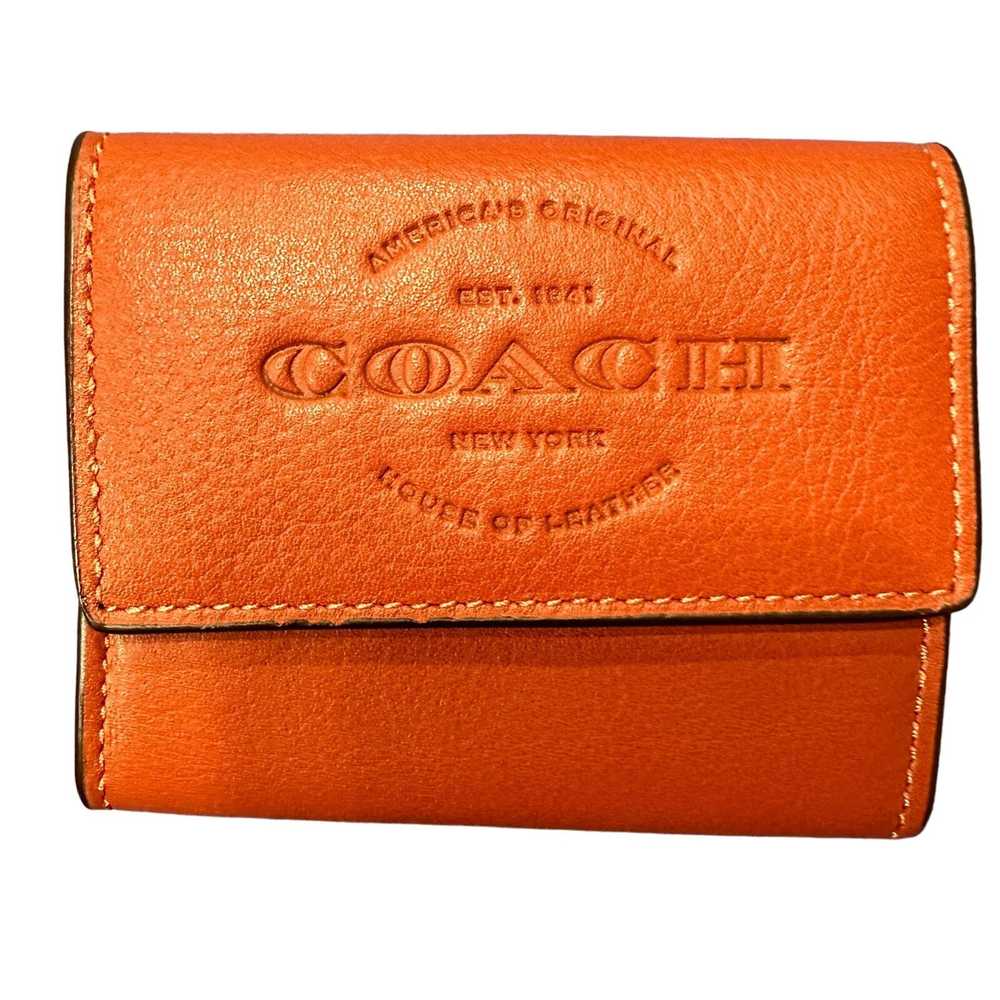 Coach Coach Men's Coin Wallet Leather - Terracott… - image 1