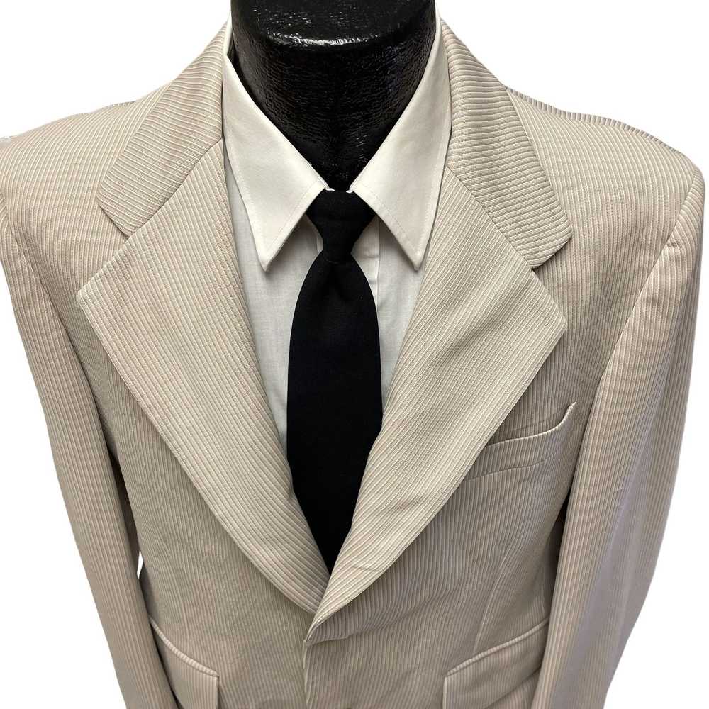 Palm Beach 70’s Palm Beach Tan Sport Coat TEXTURE… - image 2