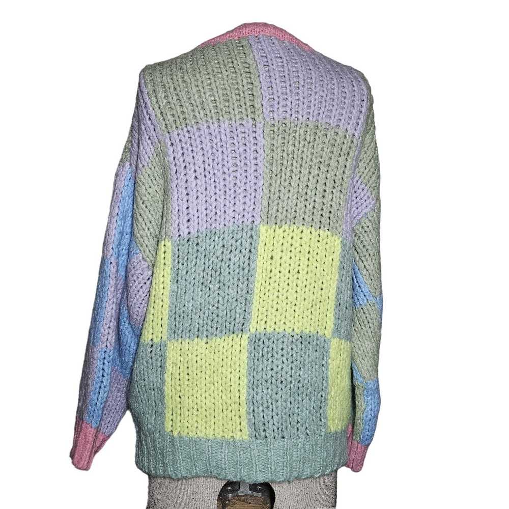 Bershka Wool Blend Chunky Knit Sweater Size Small - image 2