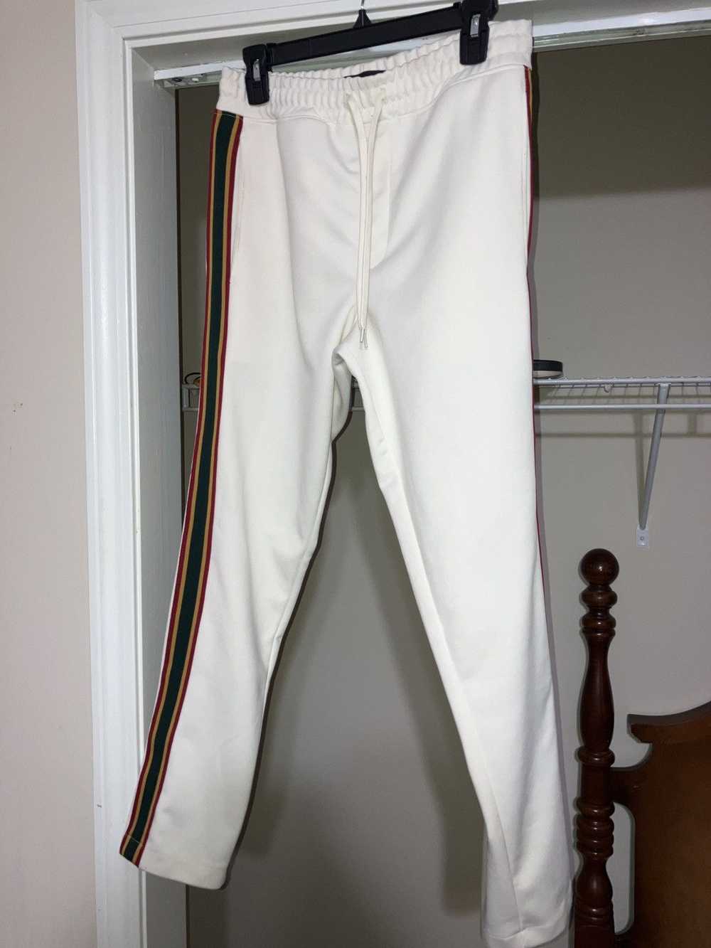 Pacsun CRÈME RED GREEN GOLD TRACK PANTS - image 1