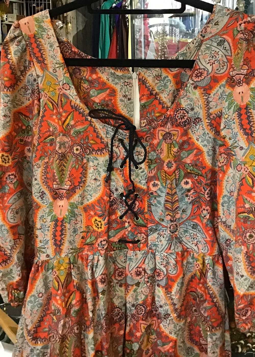 Vintage 60s Orange Psychedelic Samuel Sherman Woo… - image 4