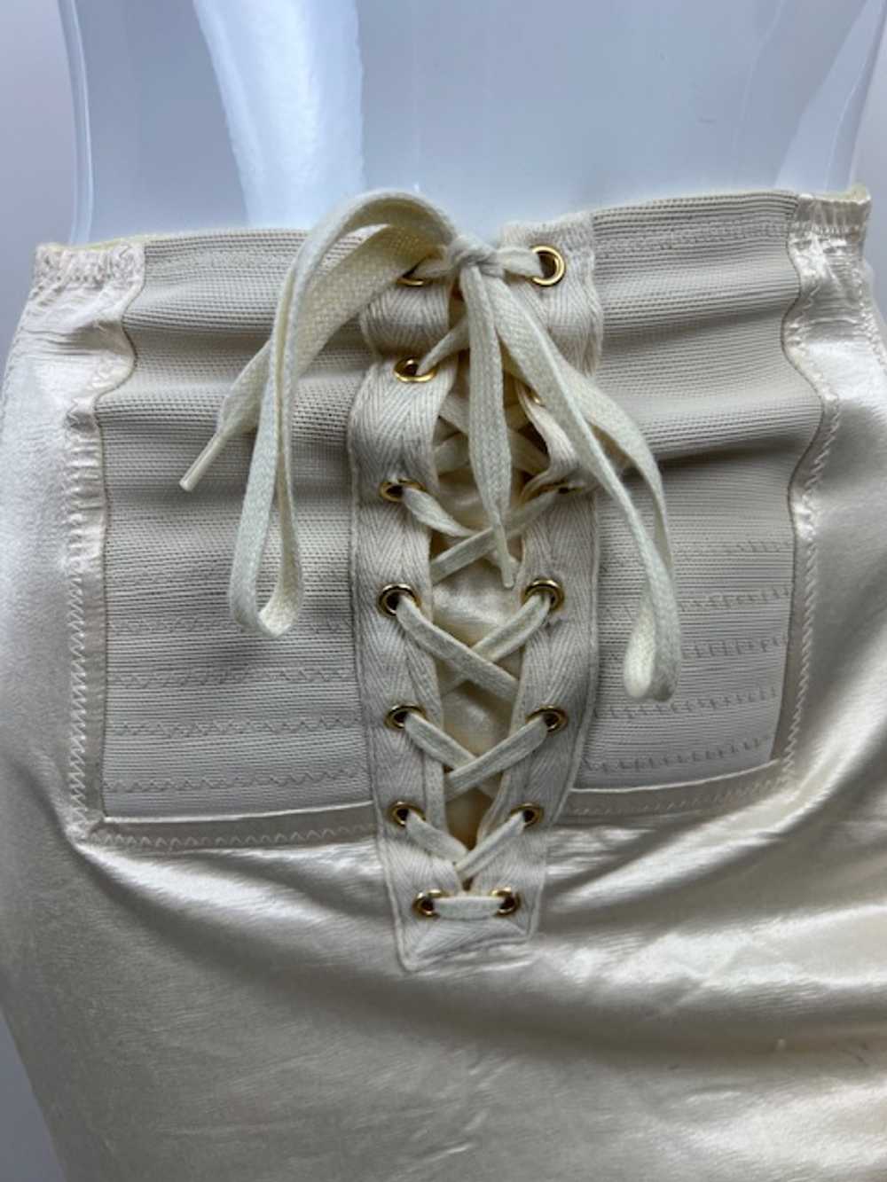 Jean Paul Gaultier Junior White Satin Mini Skirt - image 10