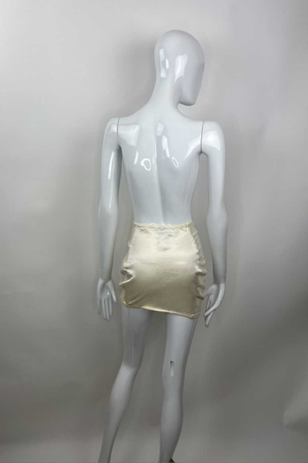 Jean Paul Gaultier Junior White Satin Mini Skirt - image 2