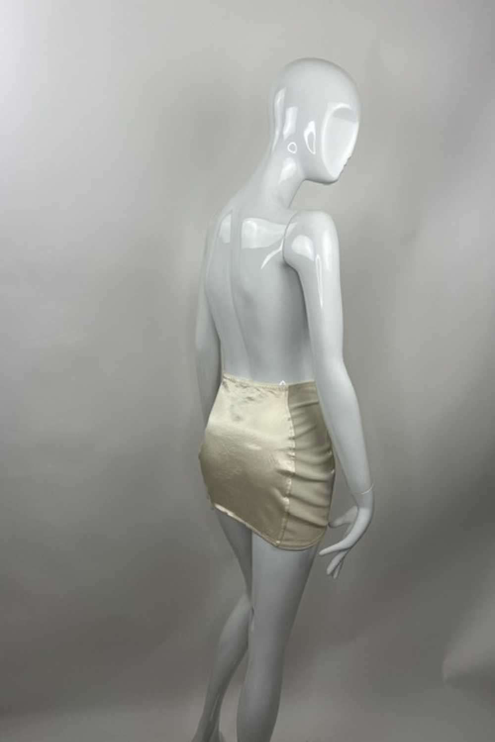 Jean Paul Gaultier Junior White Satin Mini Skirt - image 5