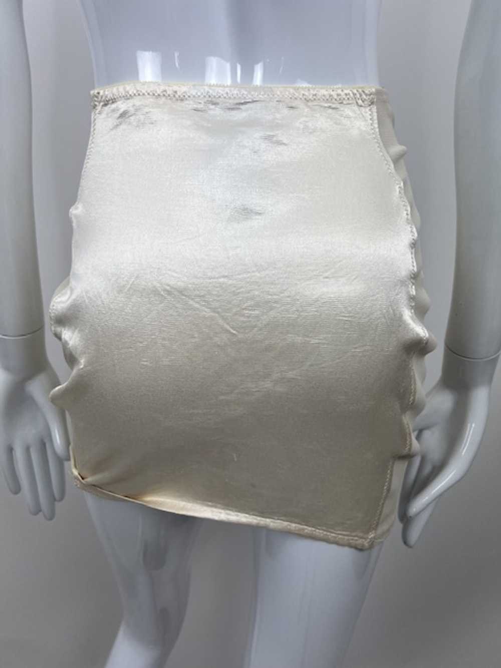 Jean Paul Gaultier Junior White Satin Mini Skirt - image 8