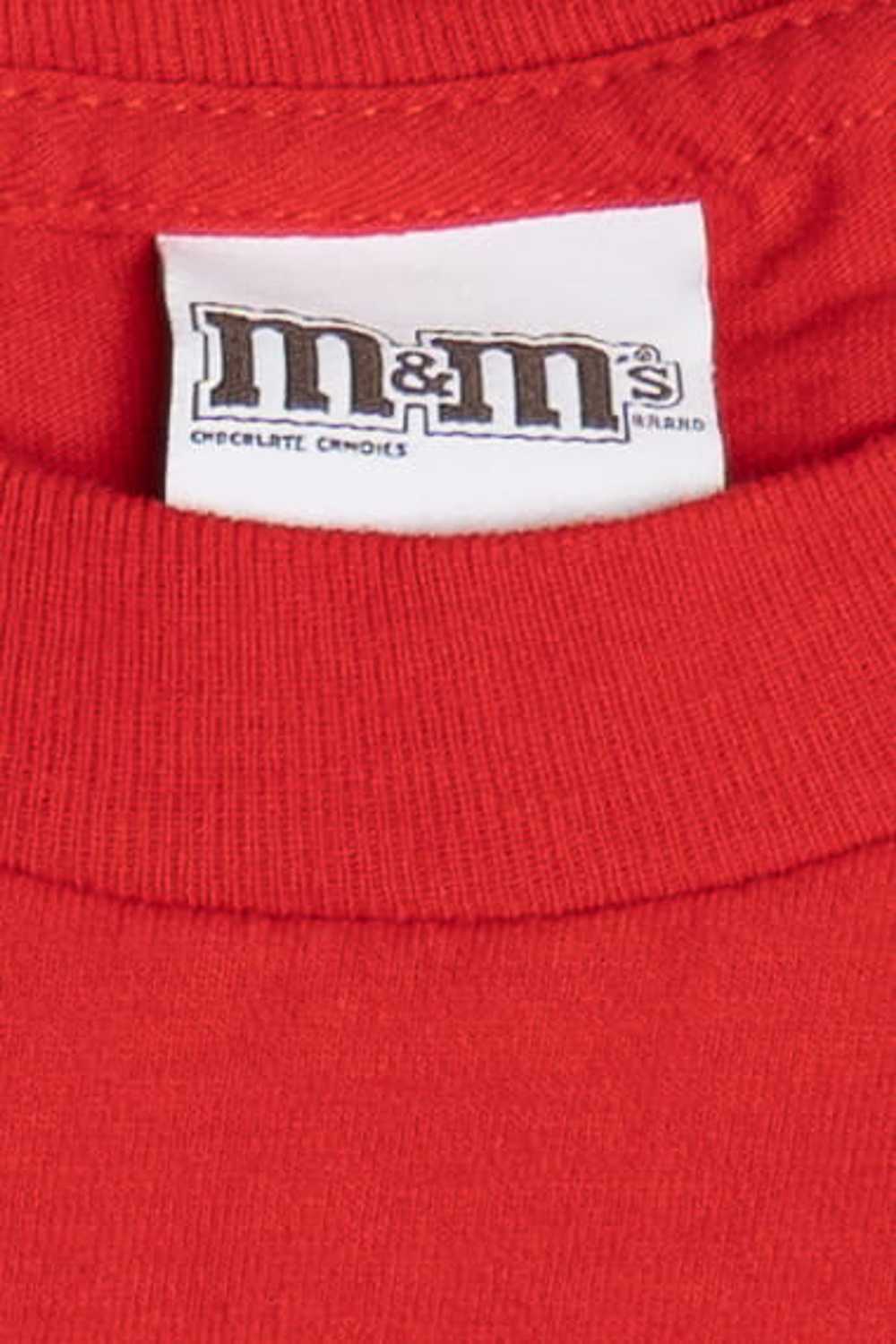 Red M&M Big Face M&Ms Brand Long Sleeve T-Shirt - image 3