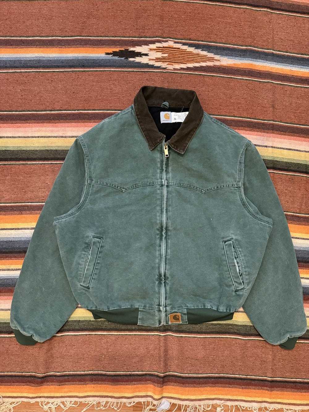 Carhartt × Vintage Vintage 1990's JQ2394 Faded Gr… - image 1