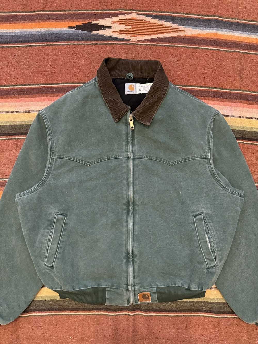 Carhartt × Vintage Vintage 1990's JQ2394 Faded Gr… - image 2