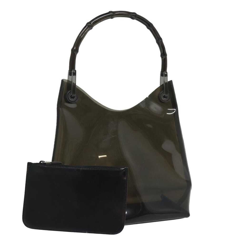 Gucci GUCCI Bamboo Hand Bag Vinyl Black 001 1880 … - image 1