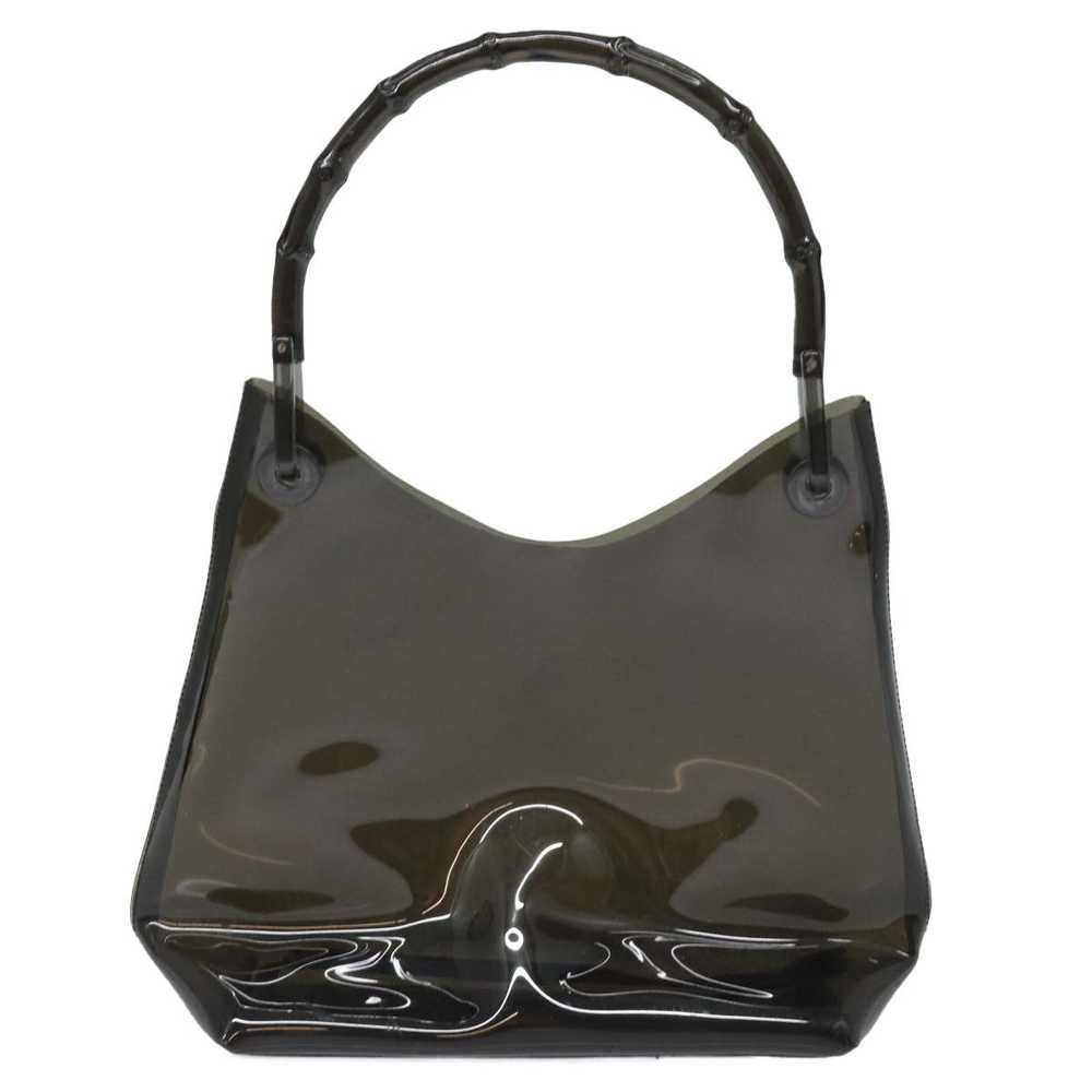 Gucci GUCCI Bamboo Hand Bag Vinyl Black 001 1880 … - image 2