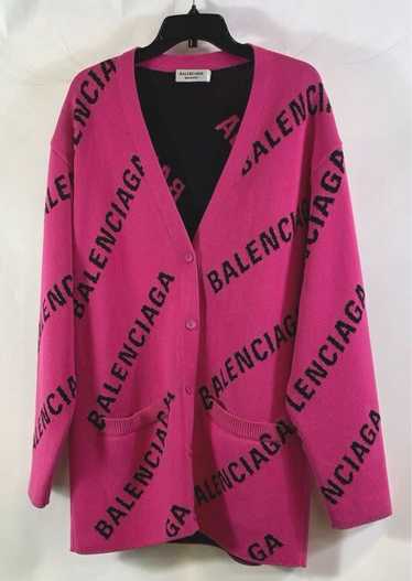 Balenciaga Oversized Pink Cardigan Sweater - Size 