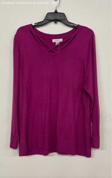 CJ Banks Purple Blouse - Size 1X