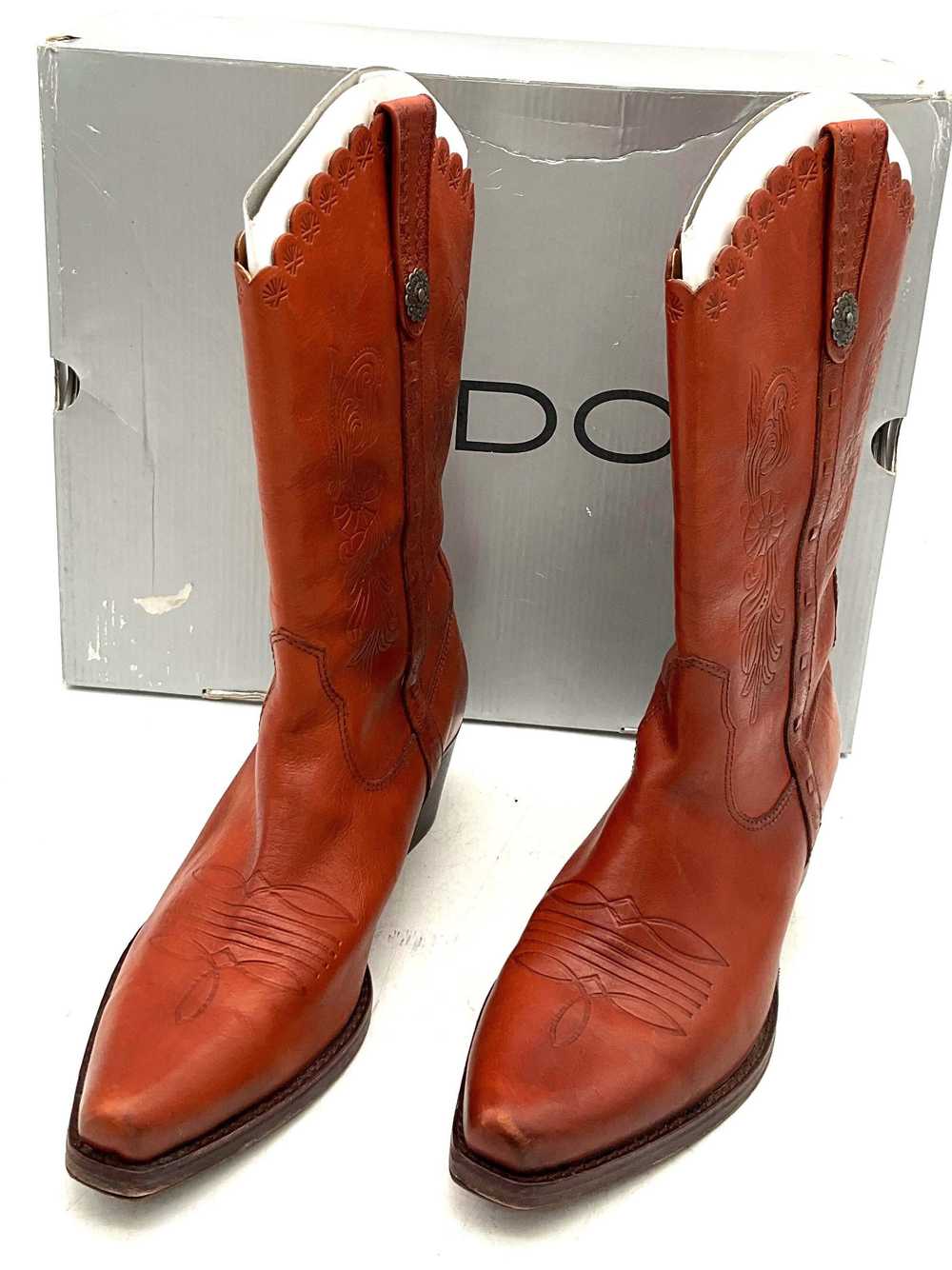 Aldo Brown Leather Western Style Boots Womens Siz… - image 2