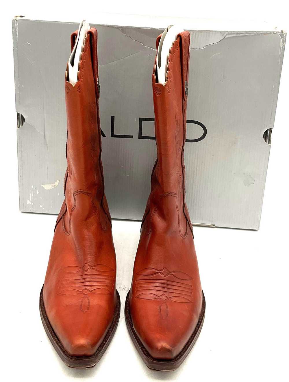 Aldo Brown Leather Western Style Boots Womens Siz… - image 3