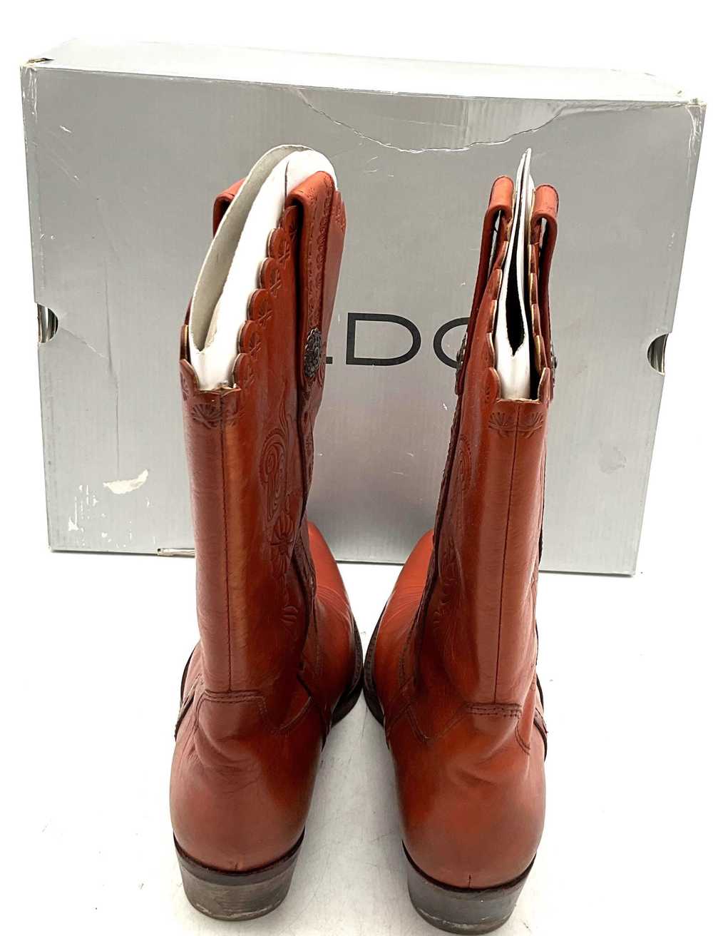 Aldo Brown Leather Western Style Boots Womens Siz… - image 4