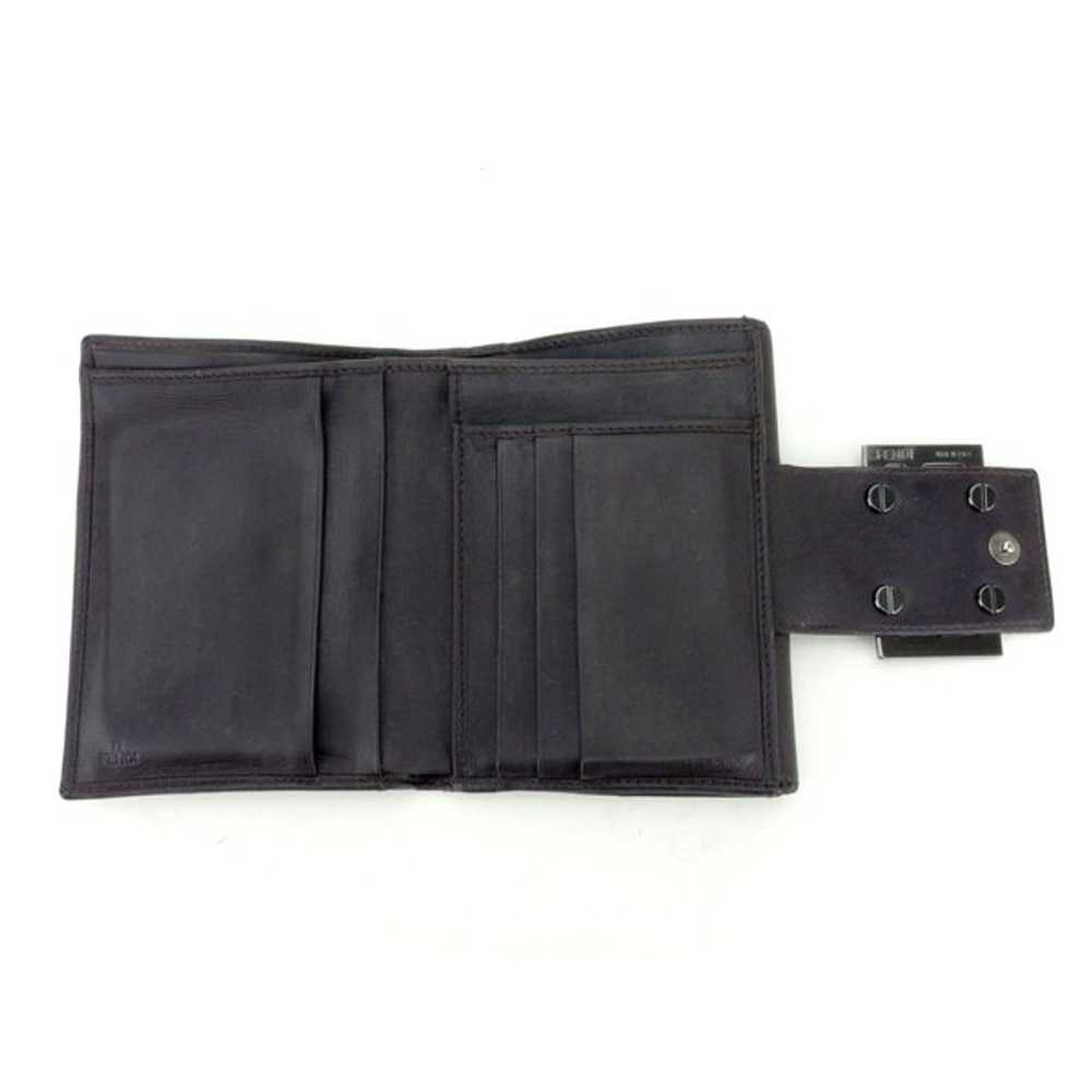 fendi W Hook Wallet Bifold Ff Plate Zucchino Brow… - image 5