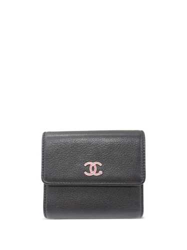 CHANEL Pre-Owned 2018 tri-fold leather wallet - B… - image 1