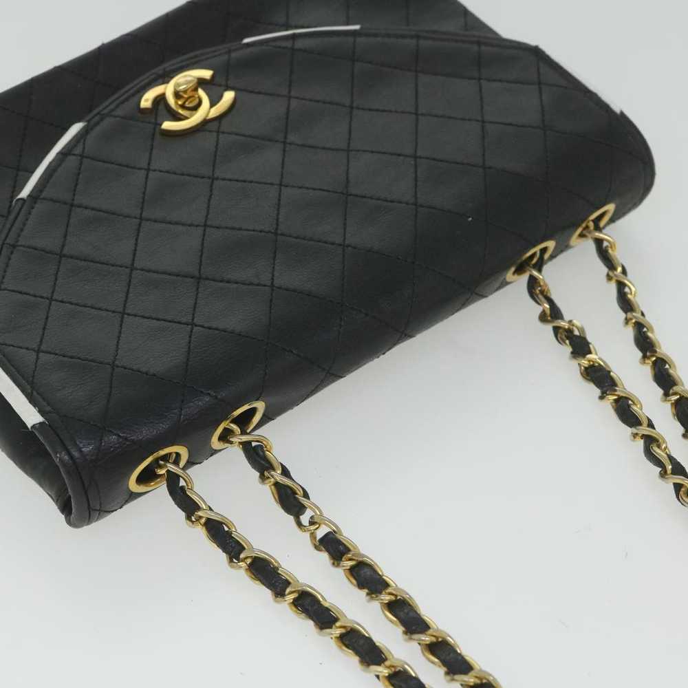 Chanel Demi Lune Black Leather Shoulder Bag (Pre-… - image 10