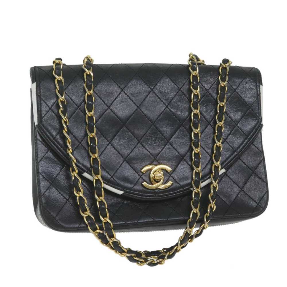 Chanel Demi Lune Black Leather Shoulder Bag (Pre-… - image 1