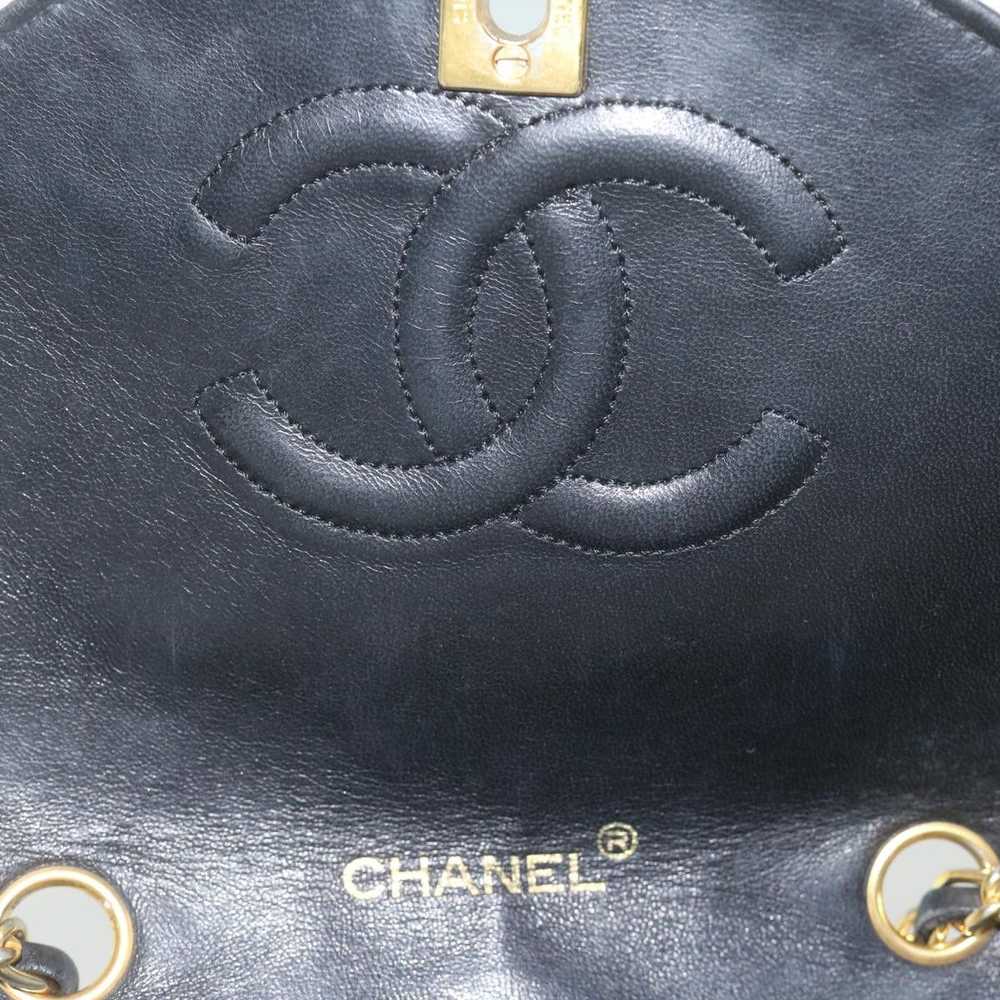 Chanel Demi Lune Black Leather Shoulder Bag (Pre-… - image 8