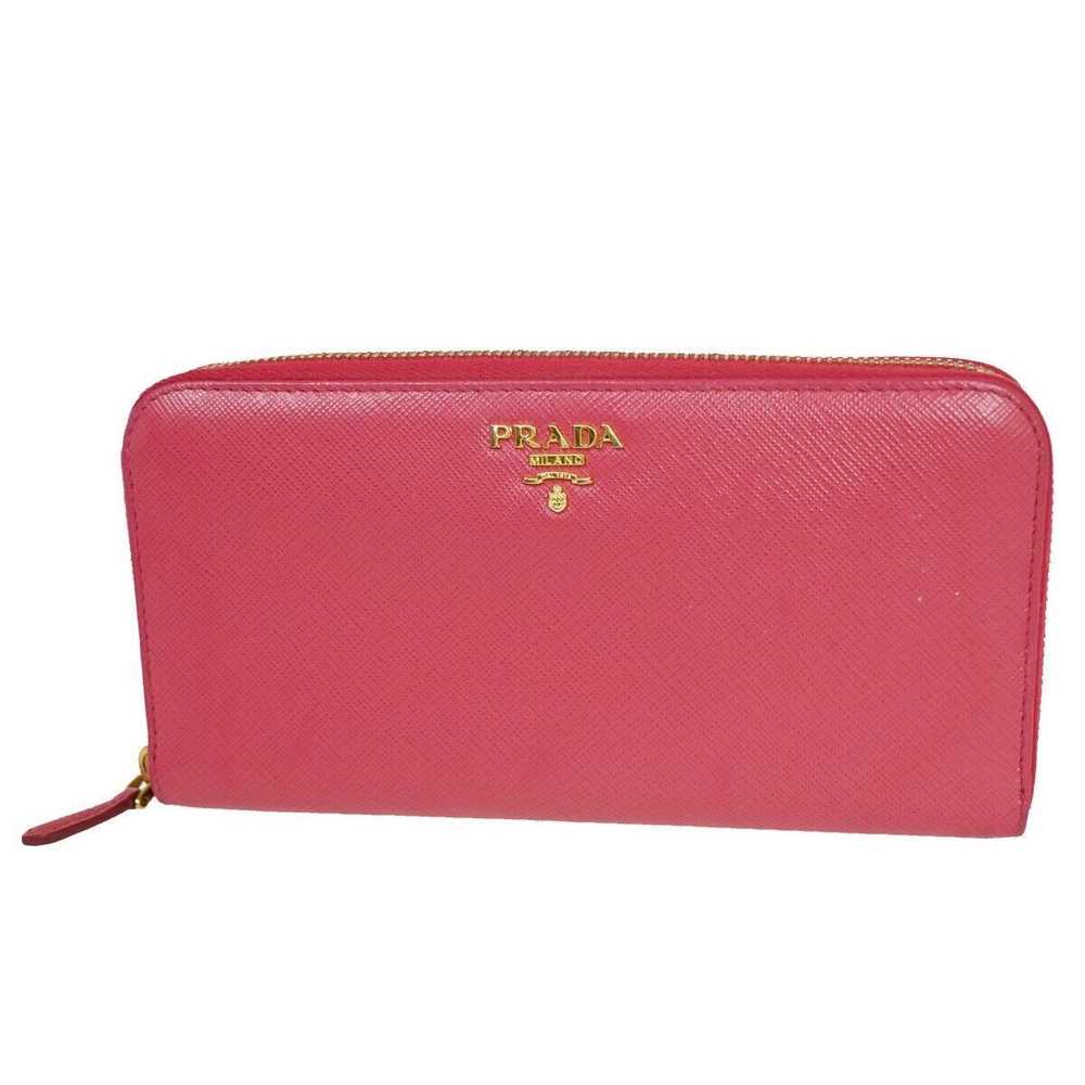 Prada Saffiano Pink Leather Wallet (Pre-Owned) - image 1