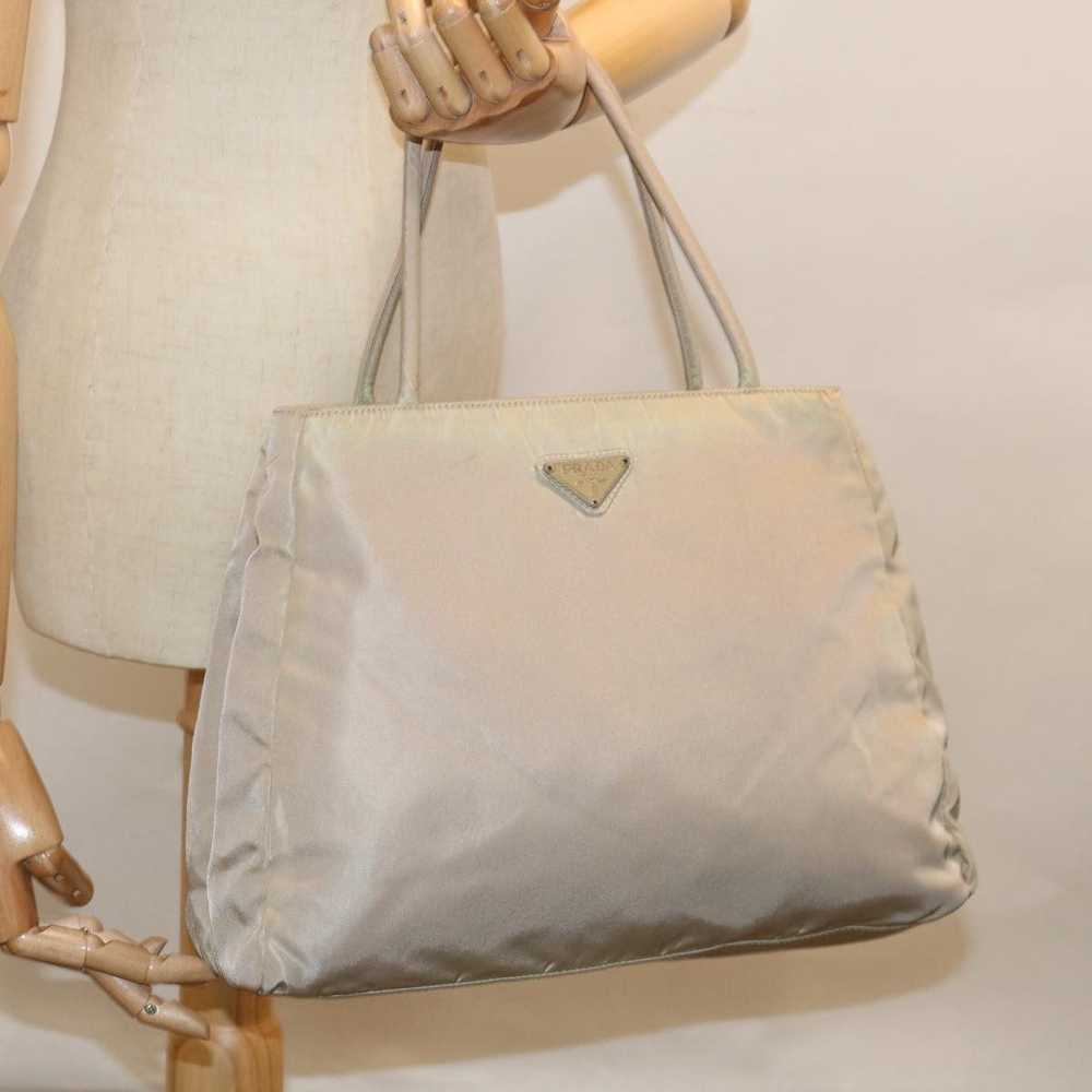 Prada Tessuto Beige Synthetic Handbag (Pre-Owned) - image 7