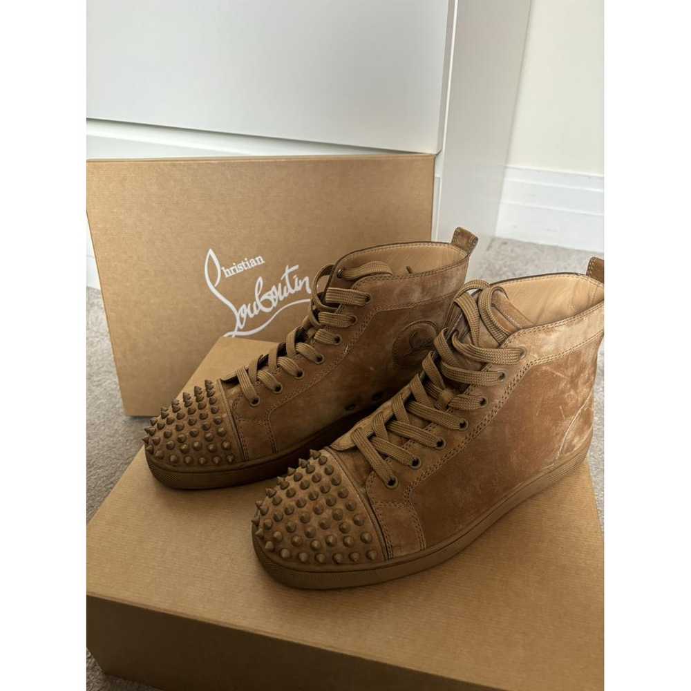 Christian Louboutin Louis cloth high trainers - image 2