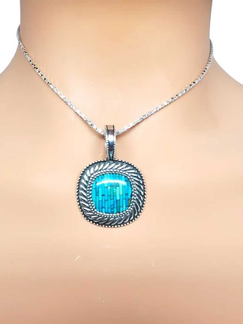 Carolyn Pollack Sterling Silver Turquoise Inlaid … - image 3