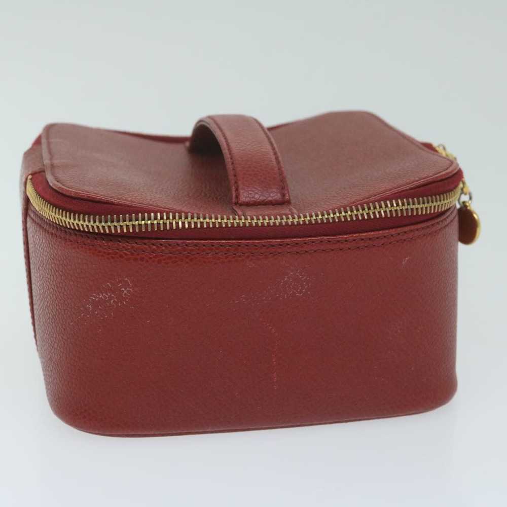 Chanel Vanity Red Leather Clutch Bag (Pre-Owned) - image 9