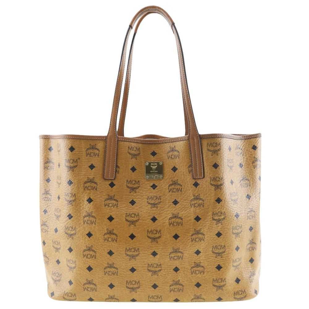 MCM Visetos Brown Canvas Tote Bag (Pre-Owned) - image 1