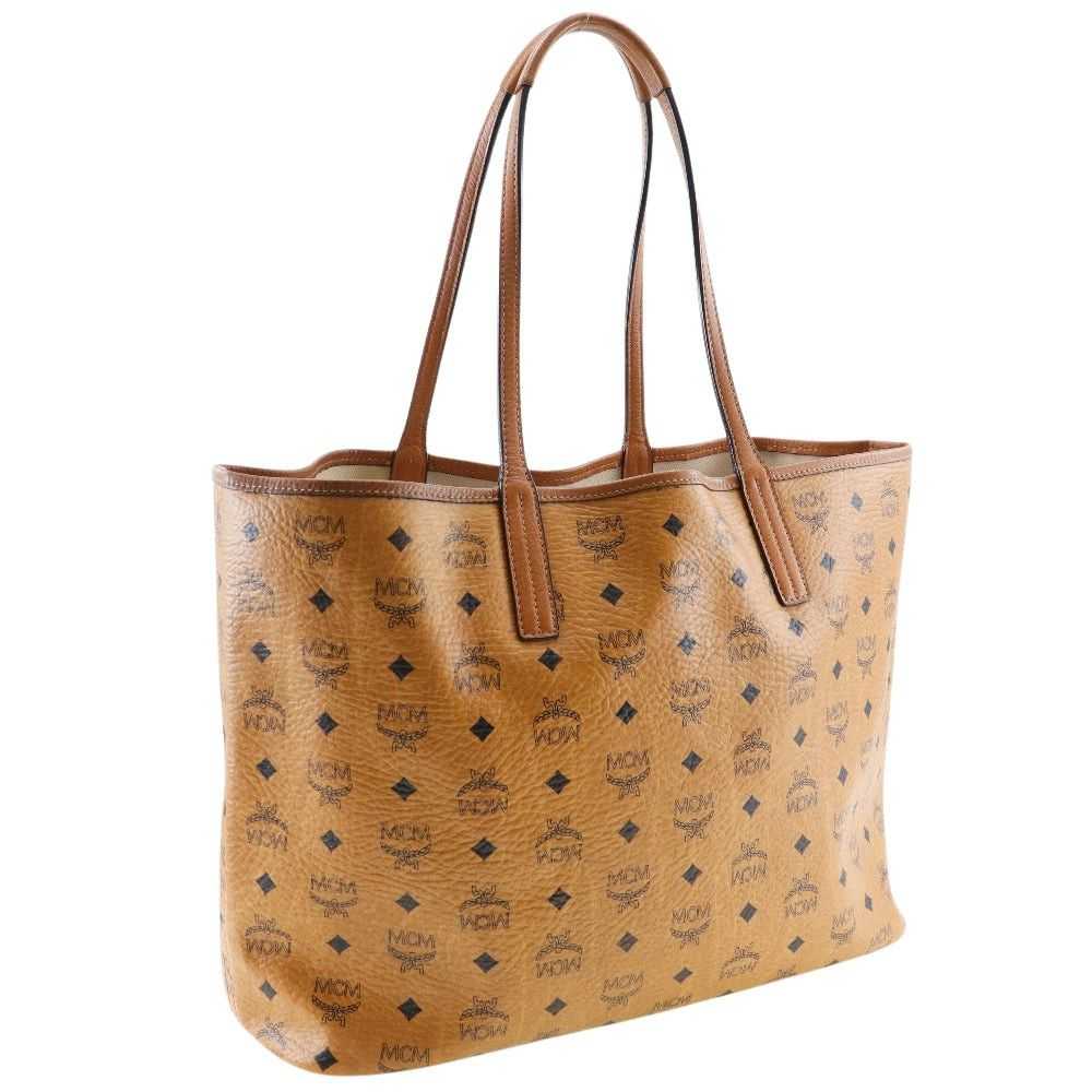 MCM Visetos Brown Canvas Tote Bag (Pre-Owned) - image 2