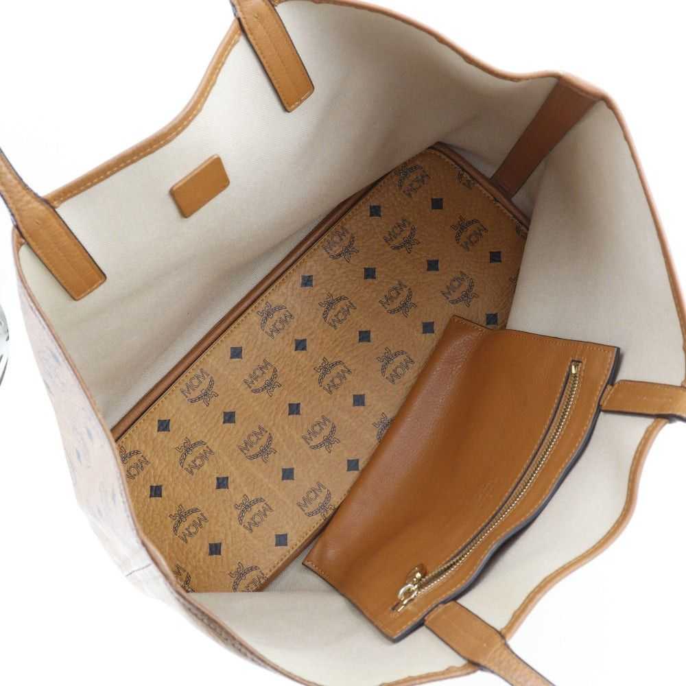 MCM Visetos Brown Canvas Tote Bag (Pre-Owned) - image 3