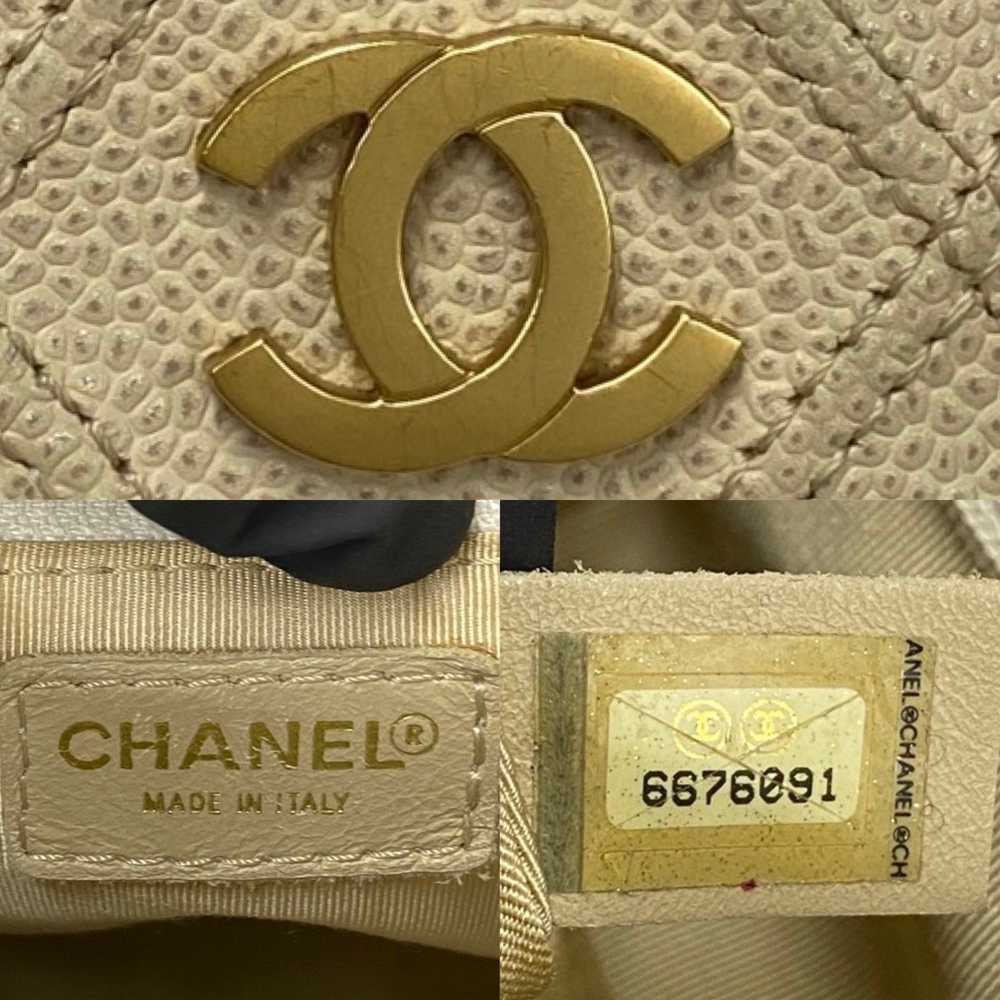 Chanel Bicolor Stitch Caviar Skin Chain Tote Bag - image 3