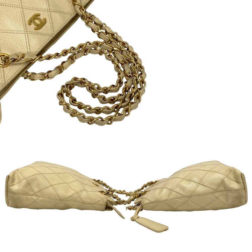 Chanel Bicolor Stitch Caviar Skin Chain Tote Bag - image 5