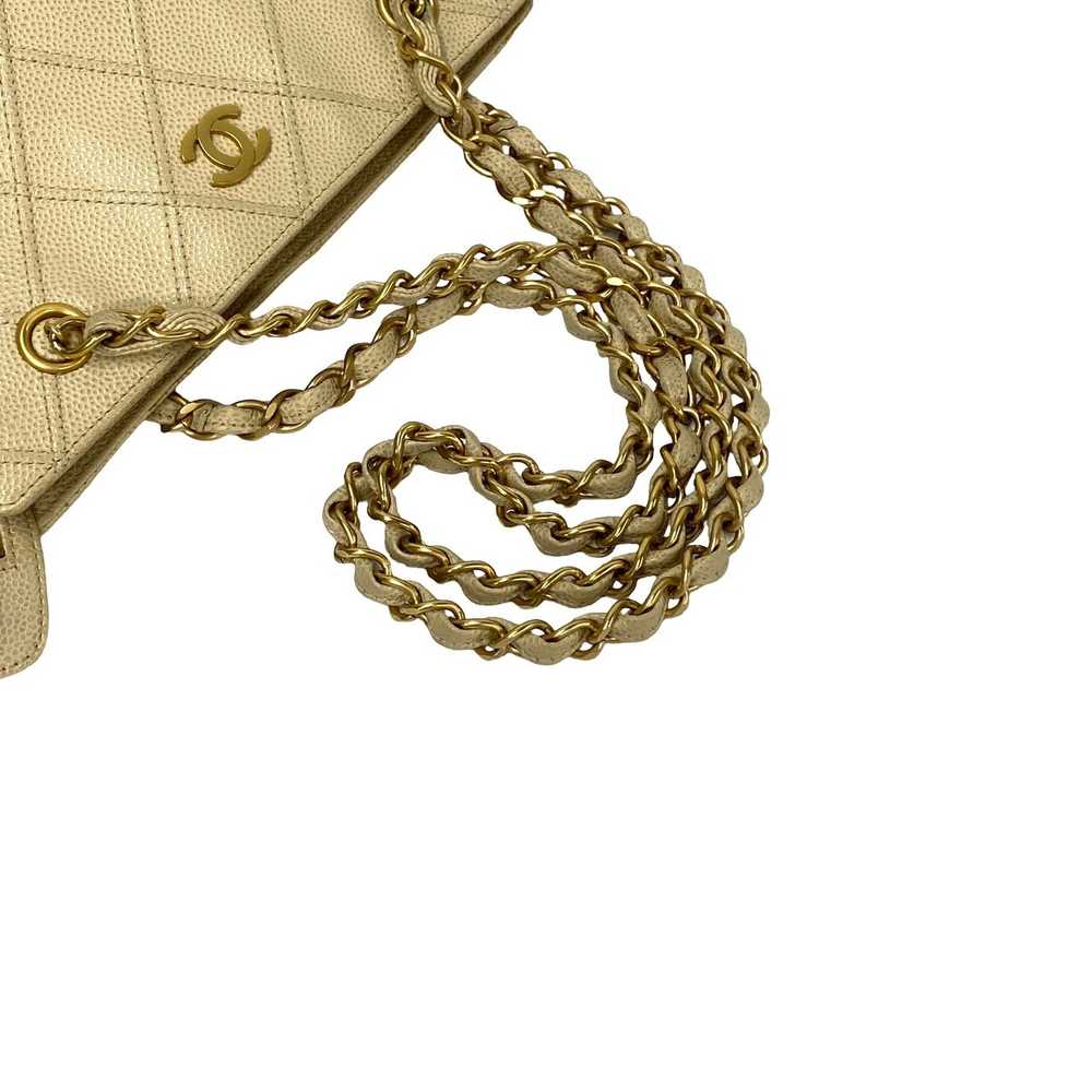 Chanel Bicolor Stitch Caviar Skin Chain Tote Bag - image 9