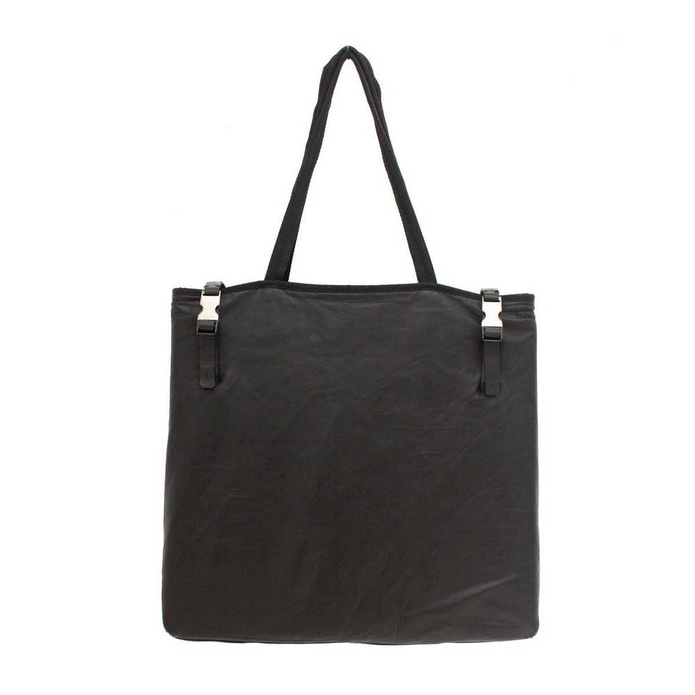 Prada Vintage PRADA Black Leather Tote Bag - image 2