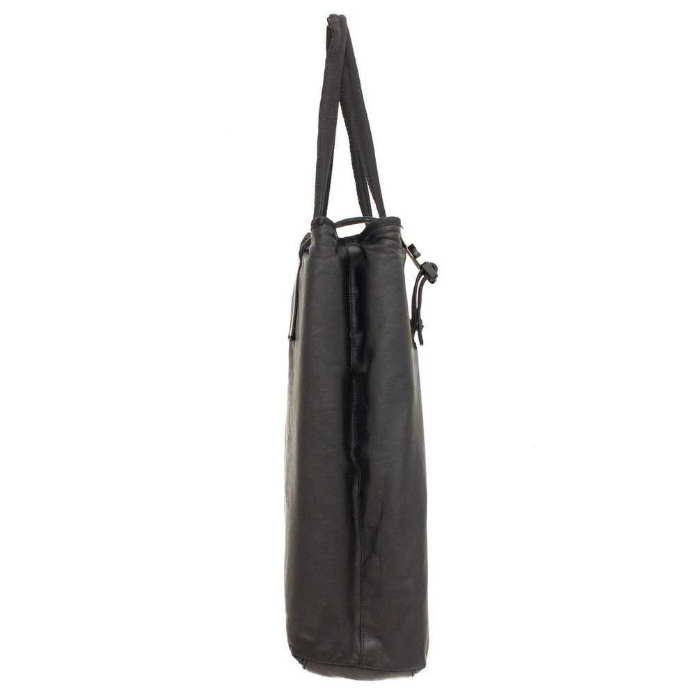 Prada Vintage PRADA Black Leather Tote Bag - image 7