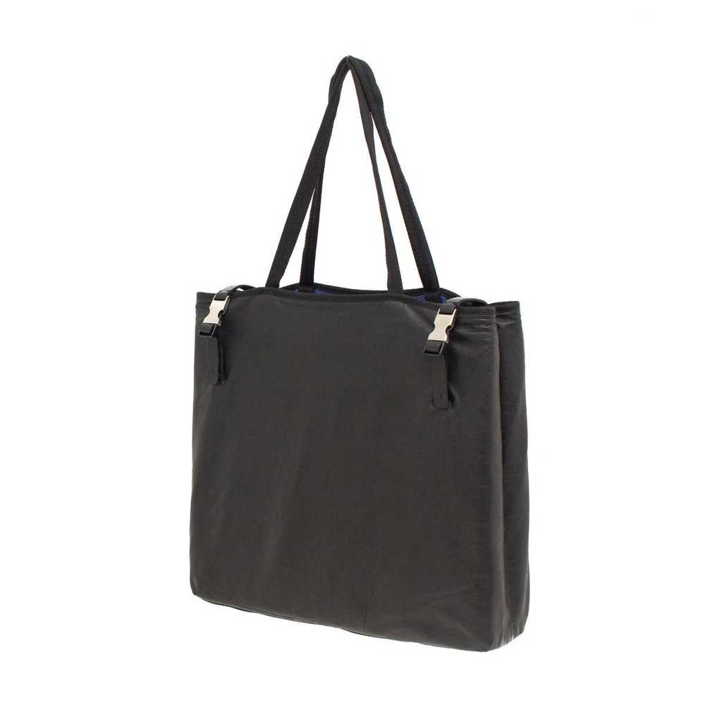 Prada Vintage PRADA Black Leather Tote Bag - image 1