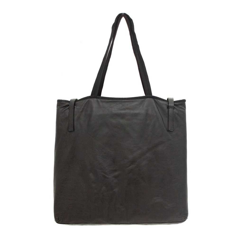 Prada Vintage PRADA Black Leather Tote Bag - image 3