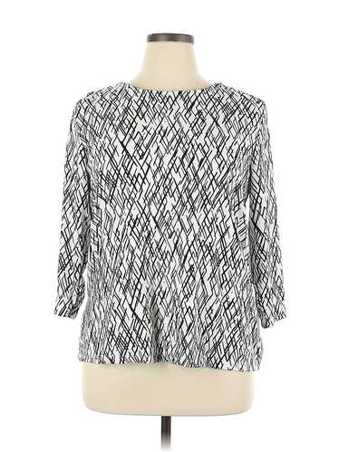 Emily Daniels Women Silver Long Sleeve Blouse XL