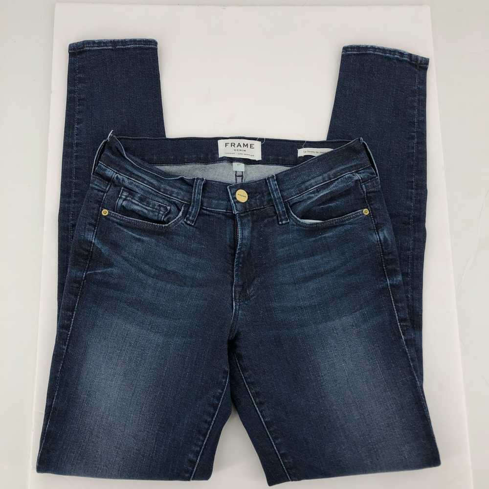 Frame Denim Blue Low-Rise Skinny Jeans | Size 27 - image 2